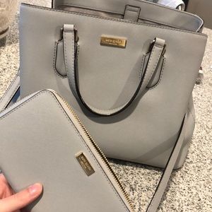 Gray Kate spade purse and wallet!